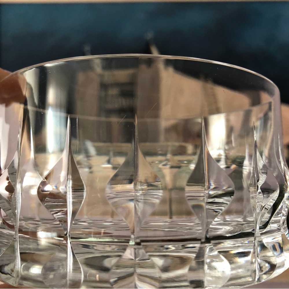 ROSENTHAL HOLDFAST Bjorn cut Crystal Serving Bowl Crystal Germany divine!